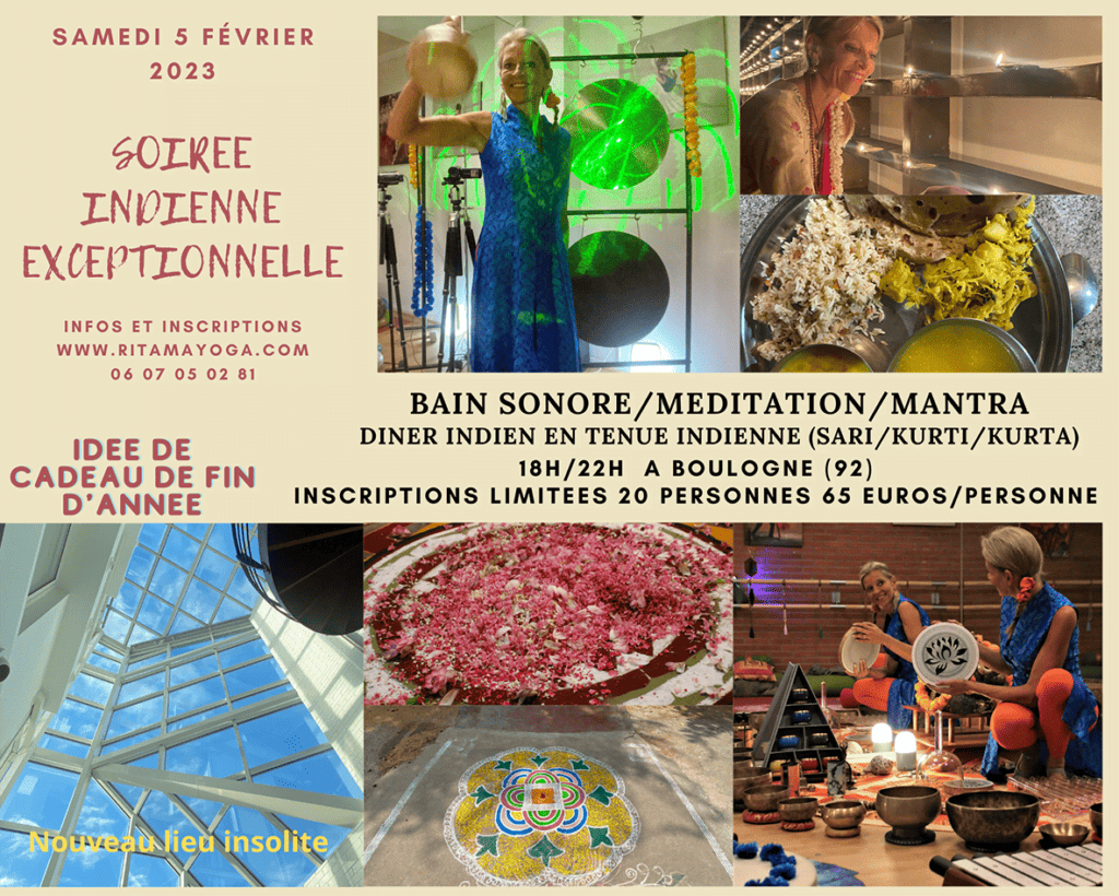 Soirée indienne méditation et bain sonore - RItama